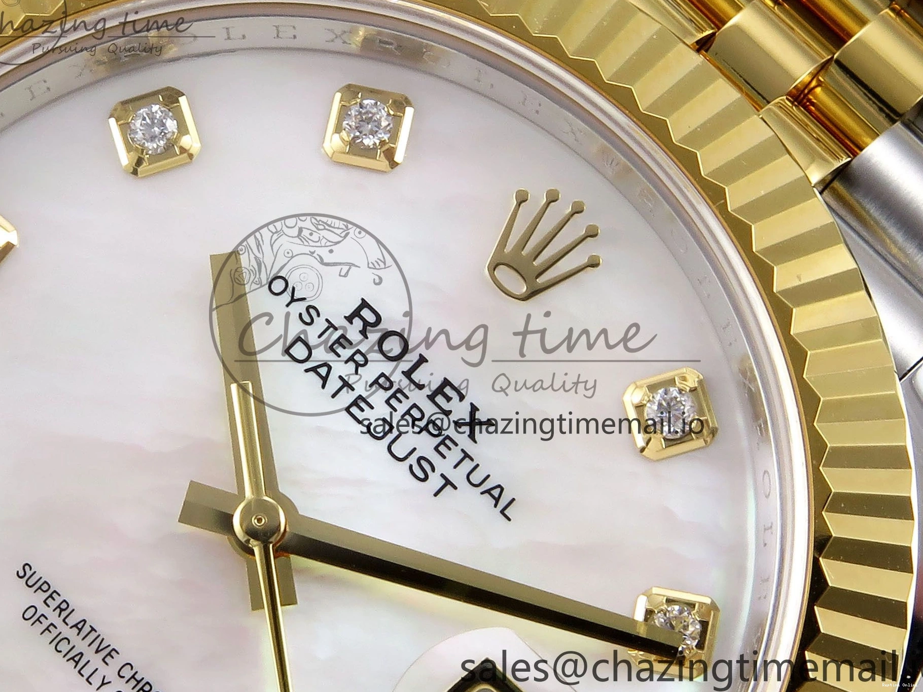 0108 EyeCatching DateJust 41 SS YG ARF 1:1 Best Edition 904L Steel White MOP Dial on Jubilee Bracelet SH3235 (Gain Weight) 1222